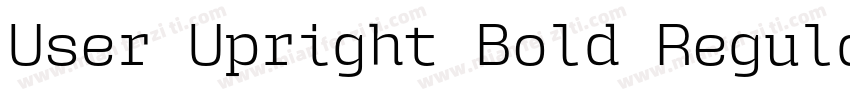 User Upright Bold Regular字体转换